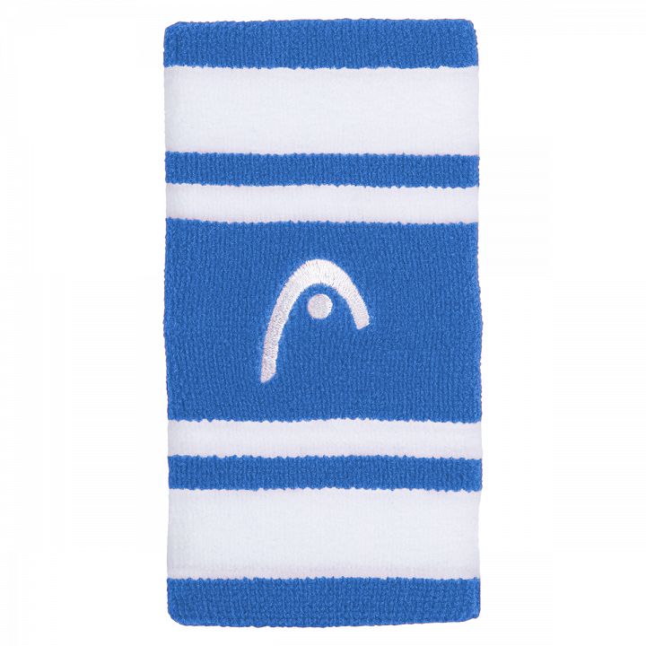 Head Striped Wristband 5'' Airforce Blue / White - 2 szt.